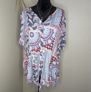 Plus Paisley Blouse